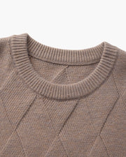 Diamond Knit Crewneck Sweater