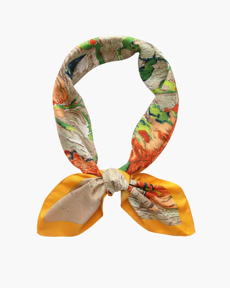 Old Money Impressionist Garden Scarf