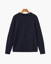 Diamond Knit Crewneck Sweater