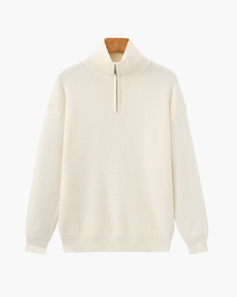 Refined Half-Zip Knit Pullover