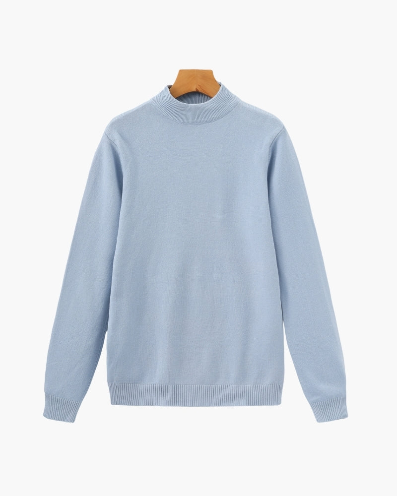 Essential Ribbed Mock Neck Sweater