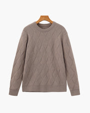 Diamond Knit Crewneck Sweater
